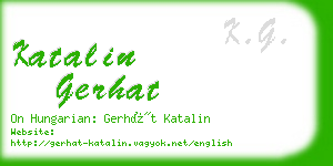 katalin gerhat business card